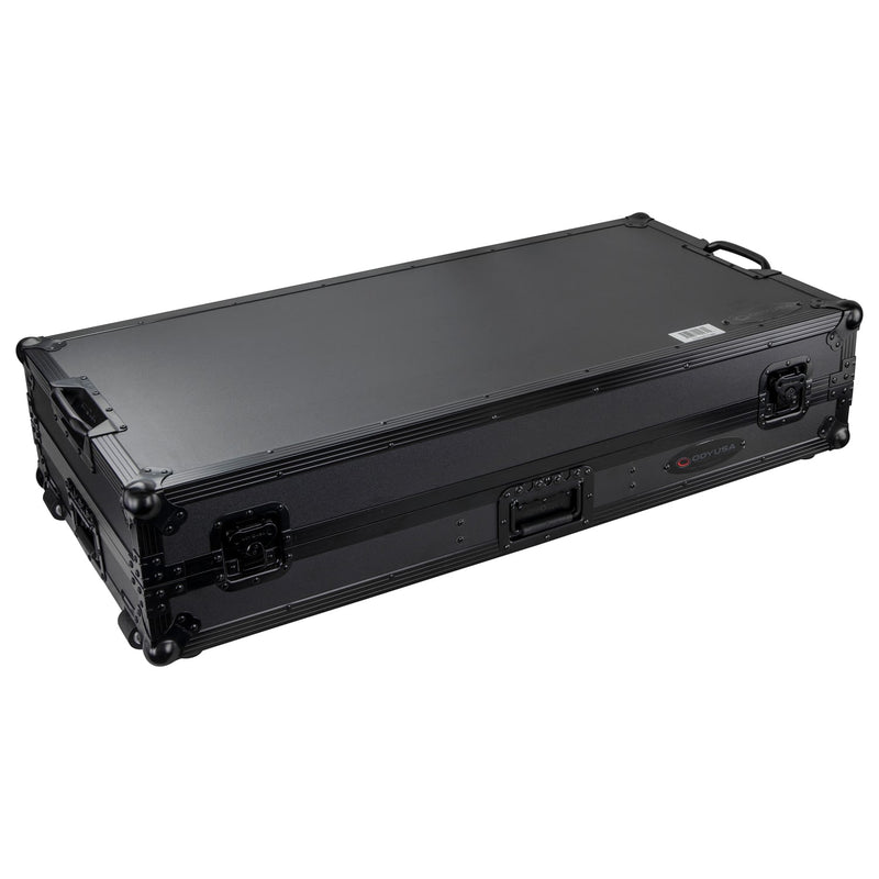Odyssey FZGSRANE1272WBL Low Profile Rane Twelve and Rane Seventy/Seventy-Two Coffin Flight Case w/Glide Platform (Black)