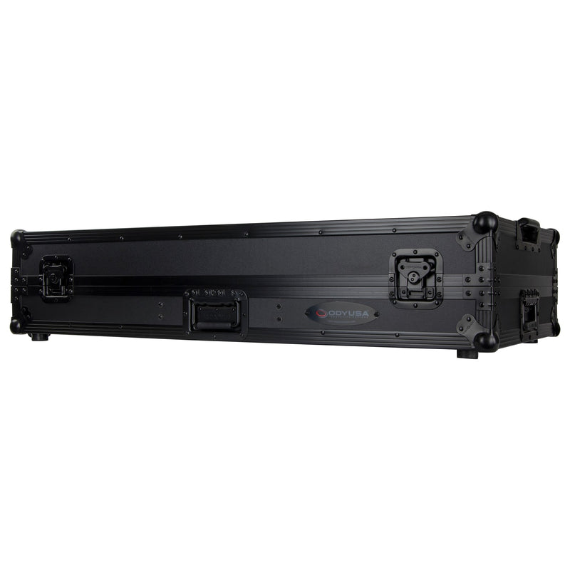 Odyssey FZGSRANE1272WBL Low Profile Rane Twelve and Rane Seventy/Seventy-Two Coffin Flight Case w/Glide Platform (Black)
