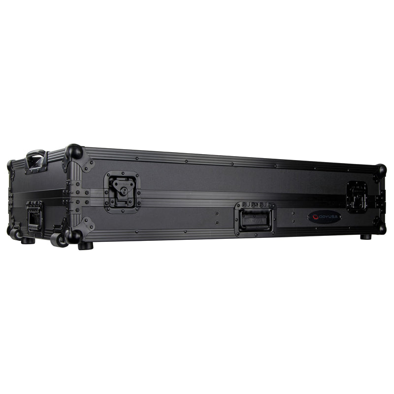 Odyssey FZGSRANE1272WBL Low Profile Rane Twelve and Rane Seventy/Seventy-Two Coffin Flight Case w/Glide Platform (Black)