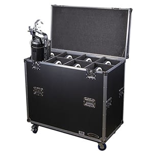 Odyssey FZLEKO8W - Flight case pour luminaire Leko Lite avec roulettes