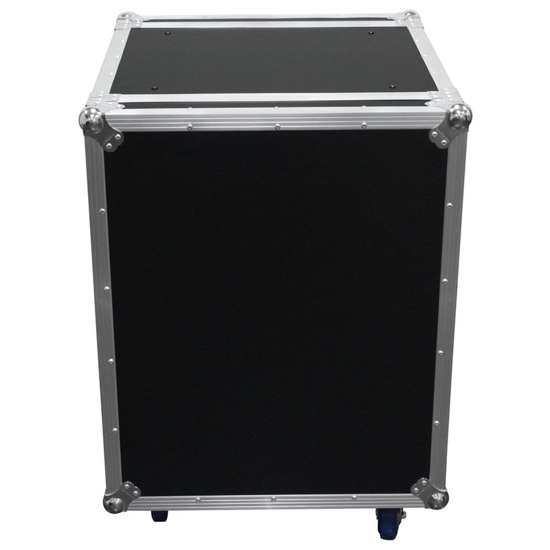 Odyssey FZS14W - 14U Shock Mount Rack Flight Case with Wheels