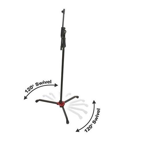 Galaxy Audio Mst-T50 Mic Stand With Tilt Swivel Legs Pistol Grip Amp Boom - Red One Music