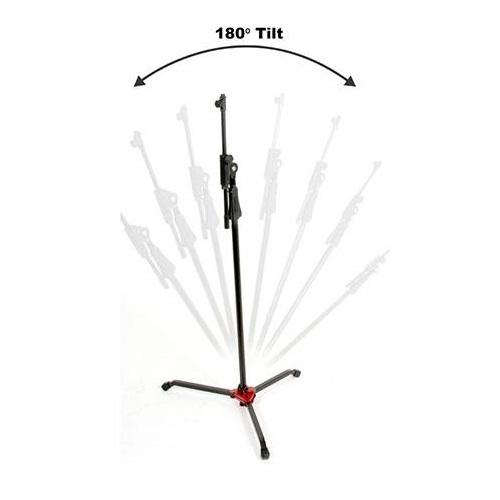 Galaxy Audio Mst-T50 Mic Stand With Tilt Swivel Legs Pistol Grip Amp Boom - Red One Music
