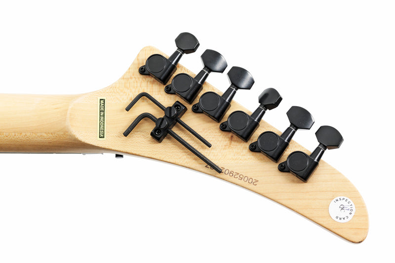 Kramer KNSBBPBF Nightswan Guitare électrique avec Seymour Duncan Humbuckers - Noir/Bleu à pois