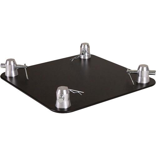 Global Truss F34-Sq-4137 Black Aluminium Base Plate 12''X12'' - Red One Music