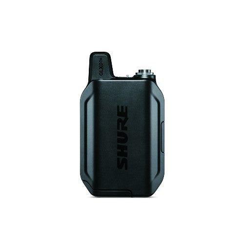 Système sans fil double bande Shure GLXD14+ avec récepteur de table GLXD4+, émetteur de poche GLXD1+ et microphone instrument à col de cygne WB98H/C
