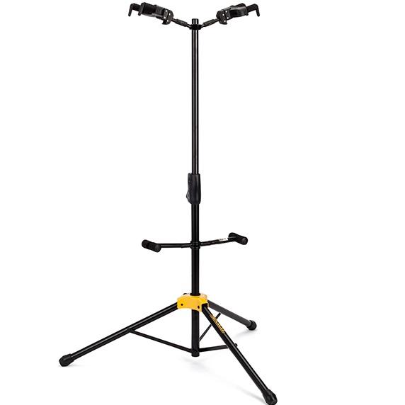 Hercules Gs422B Auto Grip System Ags Double Guitar Stand Foldable Backrest - Red One Music