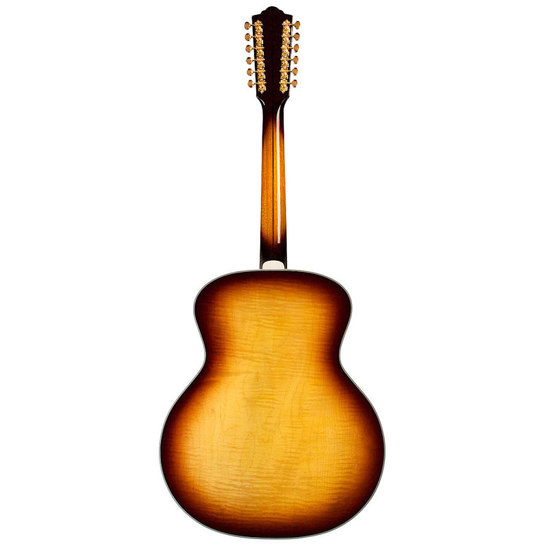 Guild USA F-512E Maple ATB - Guitare électrique acoustique géante 12 cordes - Antique Burst Nitro