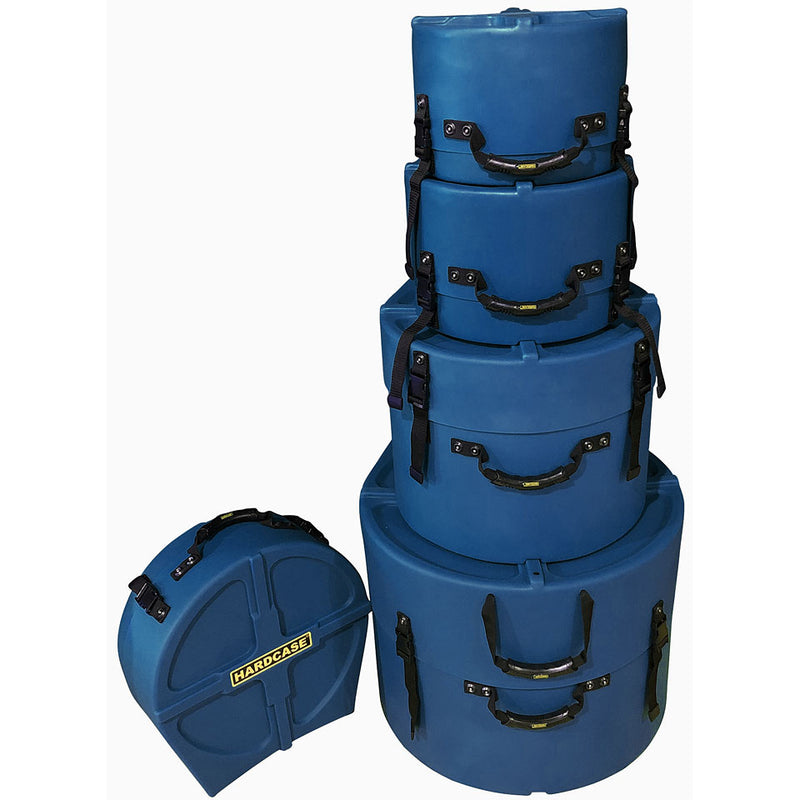 Hardcase HPROCKFUS3DB 5 Piece Rock/Fusion3 Drum Case Set (Dark Blue)