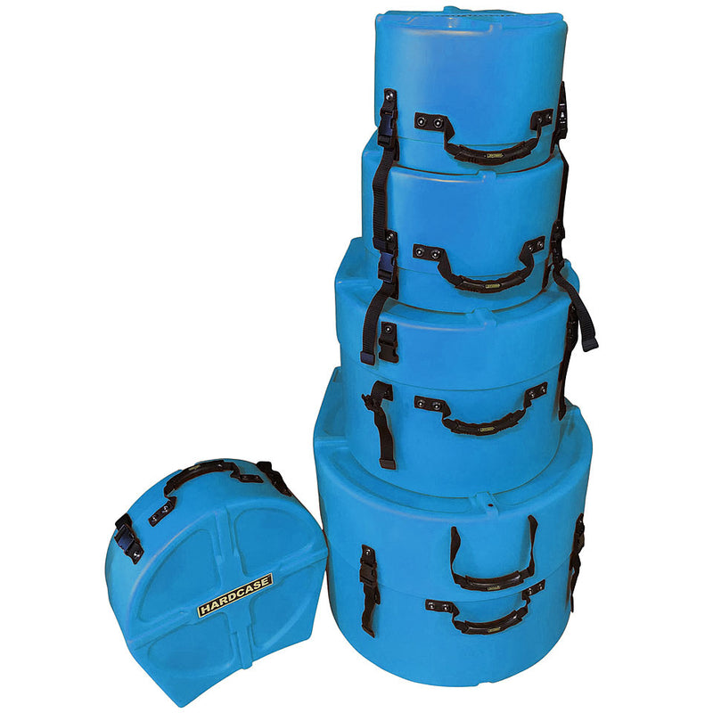 Hardcase HPROCKFUS3LB 5 Piece Rock/Fusion3 Drum Case Set (Light Blue)