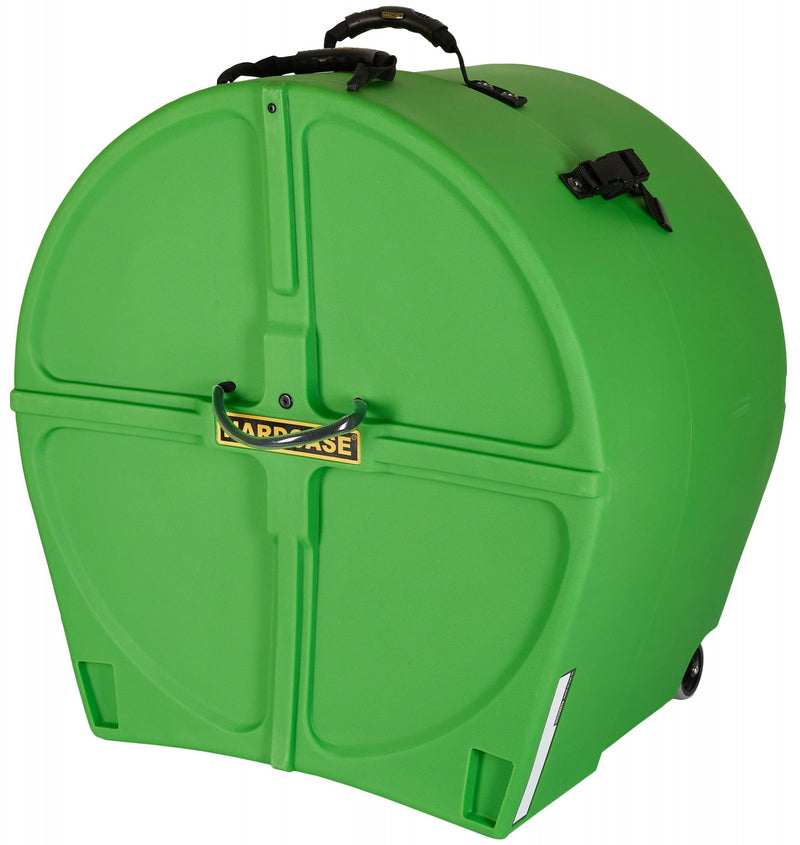 Hardcase HNP22BLG 22" Bass Drum Case with Wheels and Pull Handle (Light Green)