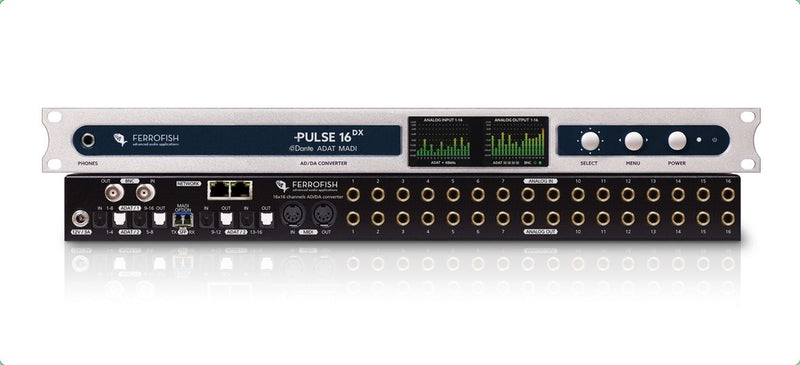 Ferrofish PULSE 16 DX 16 in / 16 out AD/DA converter with ADAT and Dante