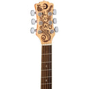 Luna HEN DRA SPR Henna Dragon Acoustic/Electric Guitar (Satin Natural)