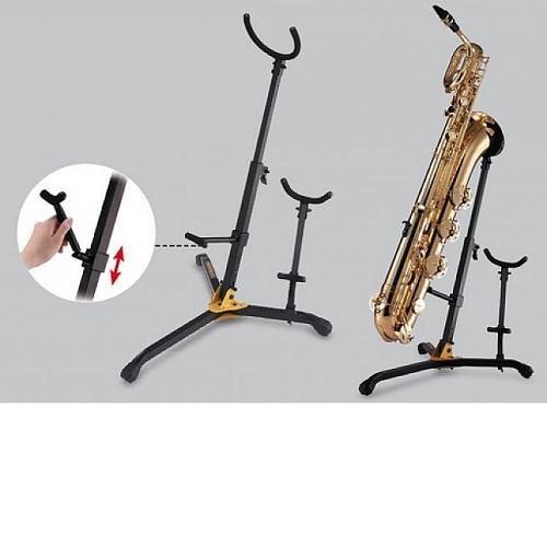 Hercules Ds536B Baritone Sax And Alto/tenor Sax Stand - Red One Music