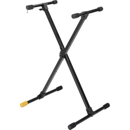 Hercules Ks118B Ez-Lok X-Shaped Single Keyboard Stand - Red One Music