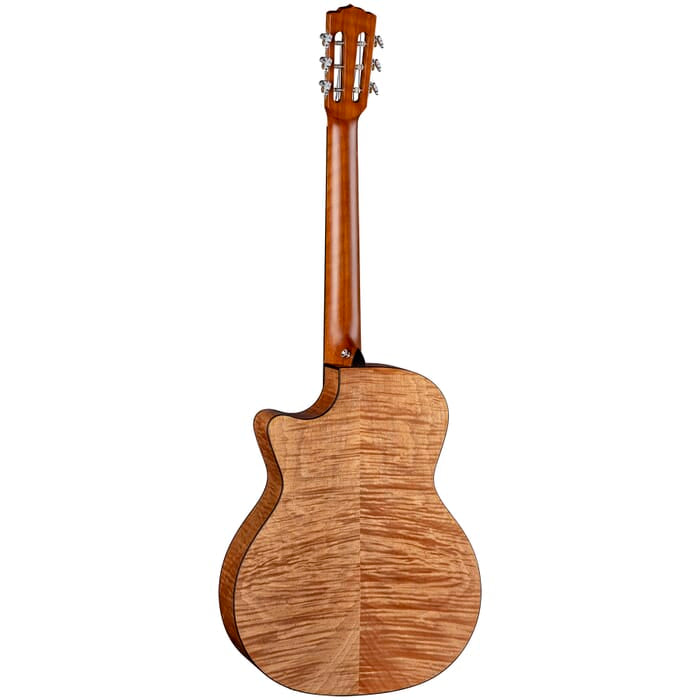 Luna HIGHTIDE Exotic Acajou Top Nylon 6-String High Tide Grand Concert Cutaway Guitare Classique - Satin Natural 