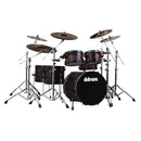 DDrum HYBRID-6-BLK-RD Hybrid 6-Piece Kit  (Satin Black With Red Hardware)
