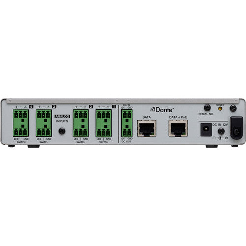 Tascam MM-4D/IN-E 4-Channel Mic/Line Input Dante Converter with Built-In DSP Mixer - Red One Music