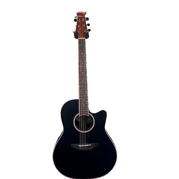 Ovation AB24-5S Applause Traditional Steel String Acoustic-Electric Guitar (Black Satin)