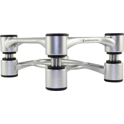 IsoAcoustics Aperta 200 Aluminum Acoustic Isolation Speaker Stand (Pair, Silver) - Red One Music
