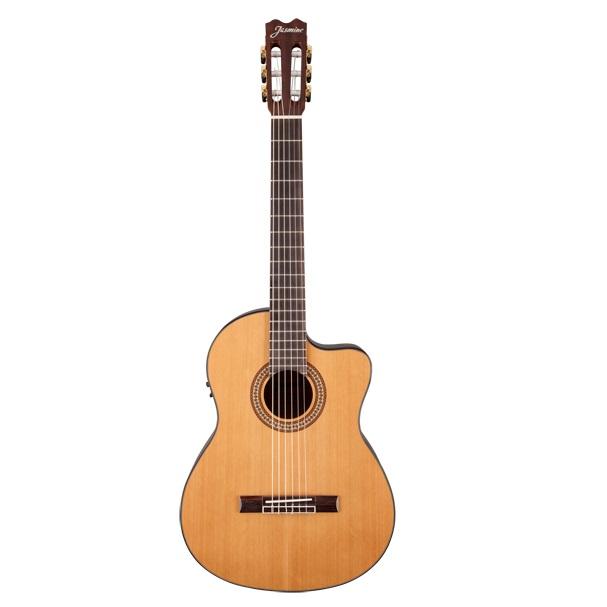 Jasmine Classical Cutaway Jc-27Ce Electric Classical Guitar - Red One Music