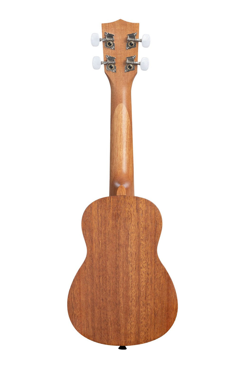 Kala KA-15S-H1 Satin Mahogany Soprano Ukulele with Hawaiian Islands Laser-Etched Design