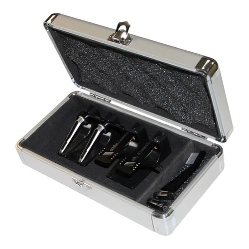 Odyssey KCC4PR2SL KROM Series PRO2 Case for Four Turntable Needle Cartridges (Silver)