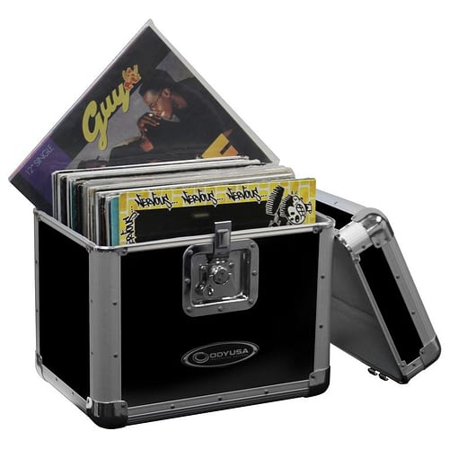 Odyssey KLP2BLK KROM Series Stackable Record/Utility Case for 70 12″ Vinyl Records & LPs (Black)