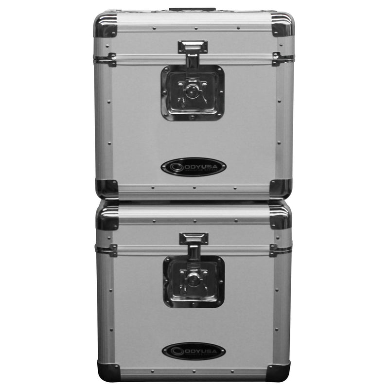 Odyssey KLP2SIL KROM Series Stackable Record/Utility Case for 70 12″ Vinyl Records & LPs (Silver)