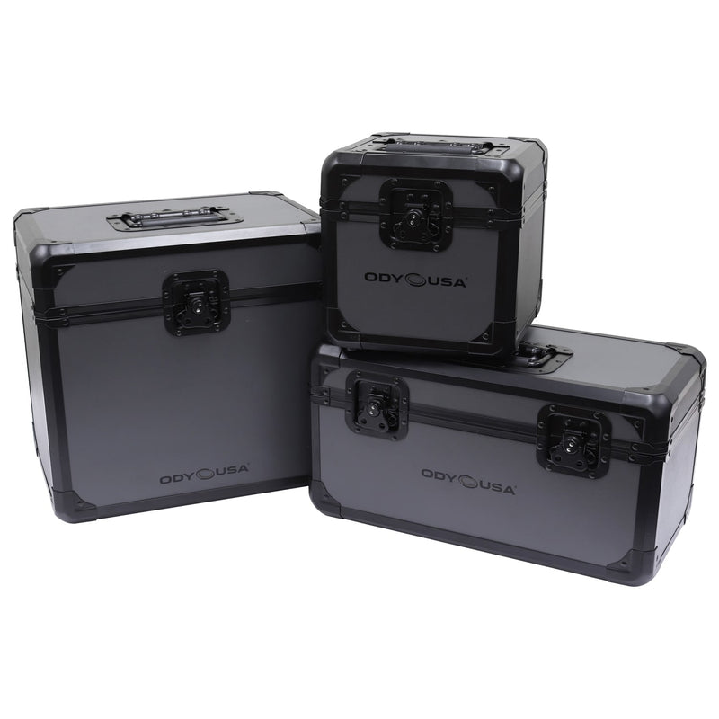 Odyssey KLP70BLG KROM Record/Utility Case for 70 12″ Vinyl Records (Black on Gray)