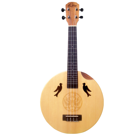 Leho LHUC-R1 Concert Ukulele Round Body With Gigbag