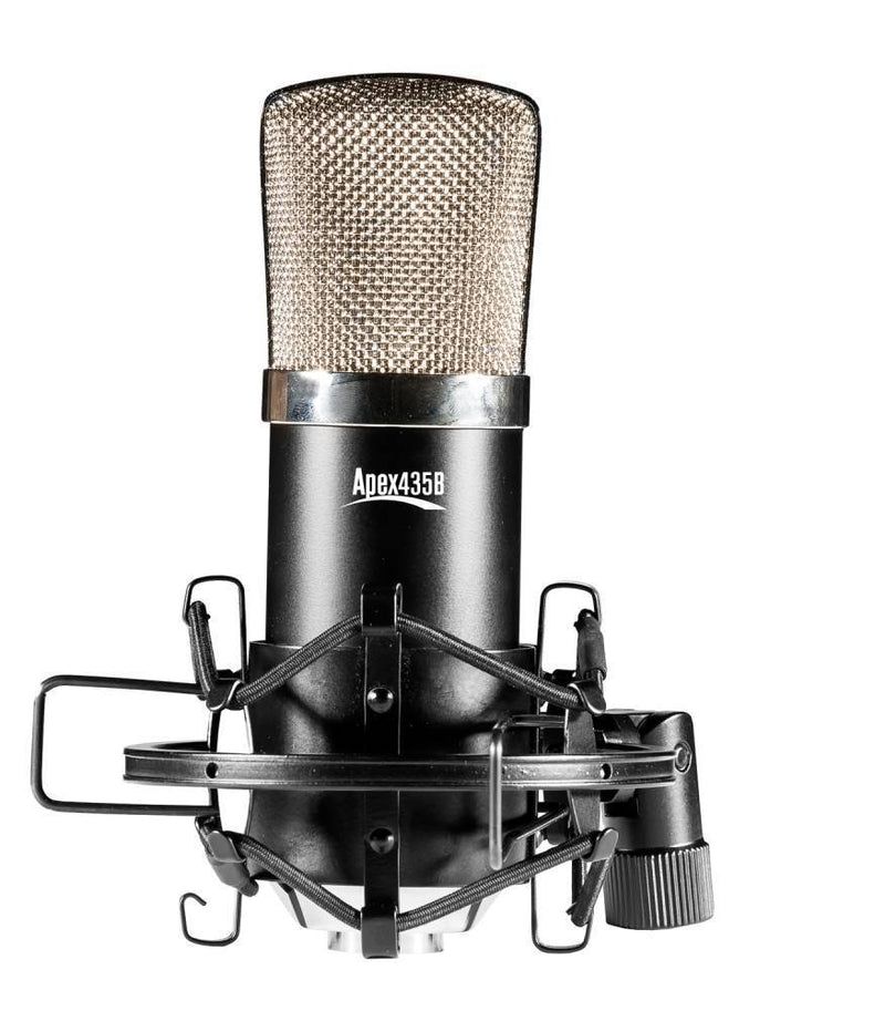 Apex APEX435B Compact Studio Condenser Mic with Case (Black)