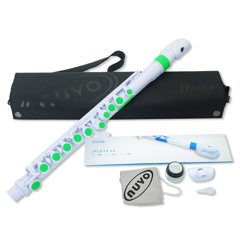 Nuvo N220JFGN jFlute 2.0 Kit avec joint à tête donut (blanc/vert)