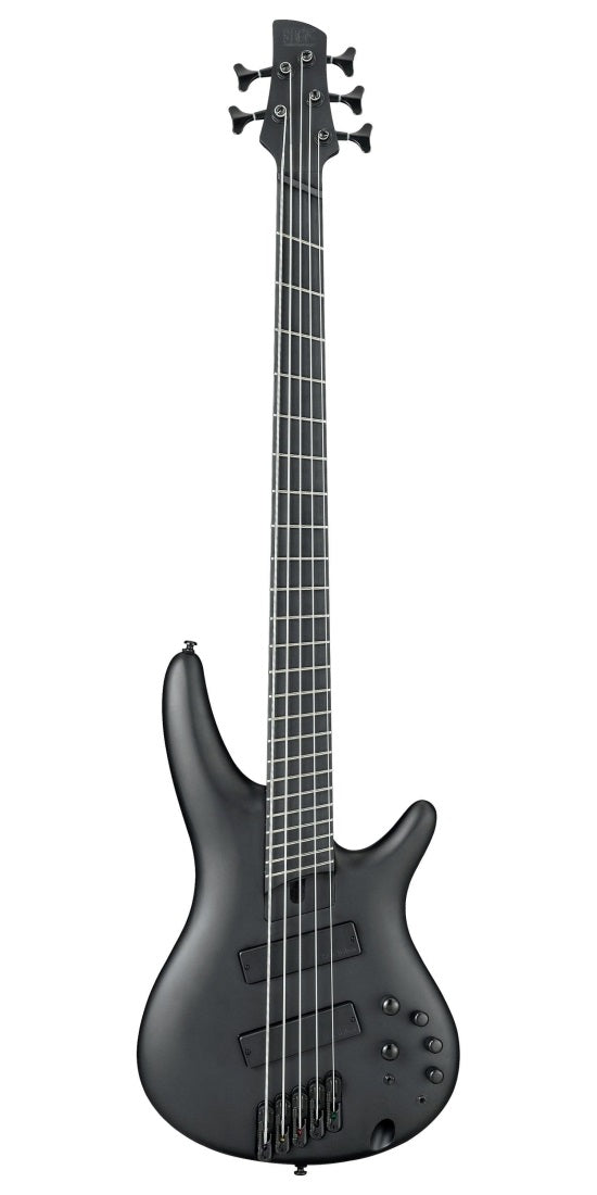 Ibanez SRMS625EXBKF SR Iron Label Basse électrique multidiapason 5 cordes (noir plat)