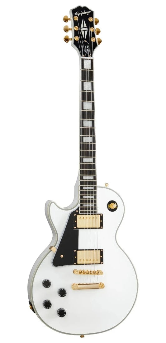 Epiphone EILCAWGHLH Les Paul Custom pour gaucher (Alpine White)