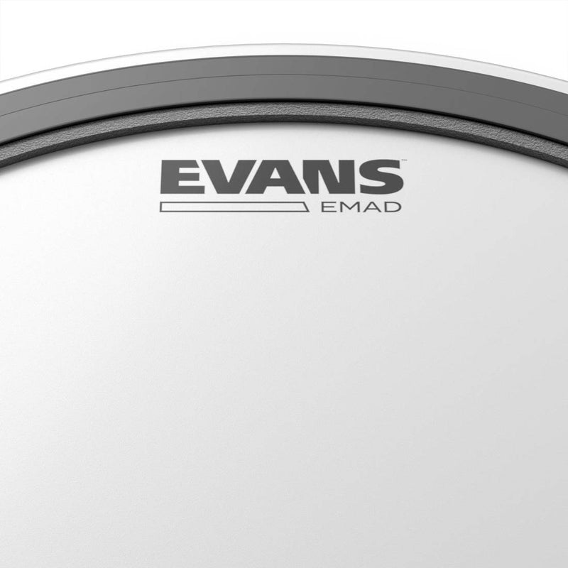 Evans BD22EMADCW Peau de tambour blanche à revêtement EMAD de 22 pouces
