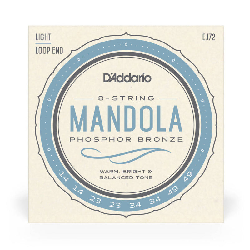 D'Addario Phosphor Bronze Mandola Strings EJ72 Light