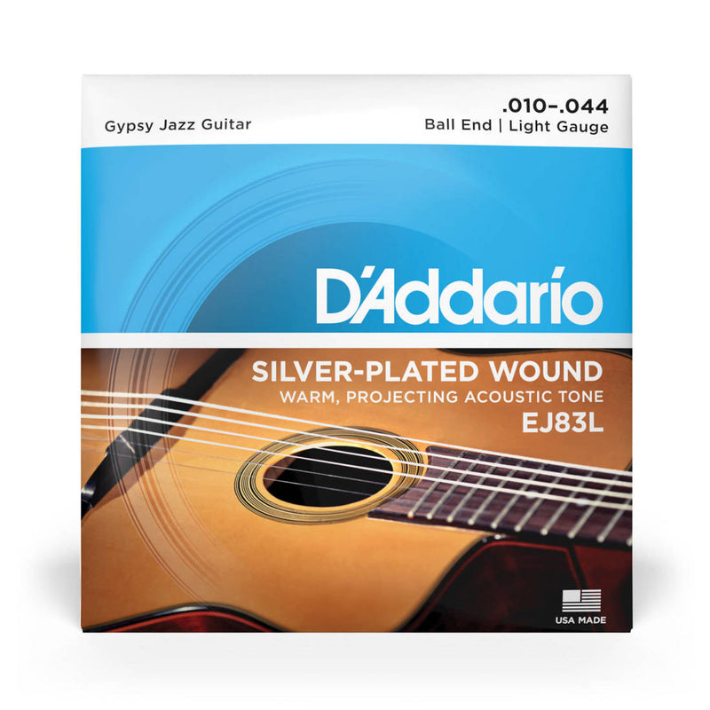 D'Addario EJ83L Silver Wound Gypsy Jazz Acoustic Guitar Strings Light 10-44