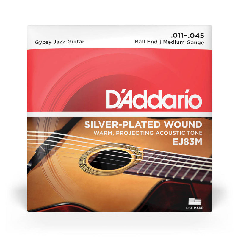 D'Addario EJ83M Gypsy Jazz Ball End Acoustic Guitar Strings Medium 11-45