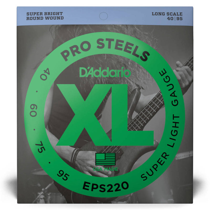 D'Addario eps220 Pro Steels Electric Bass Super Light 40-95