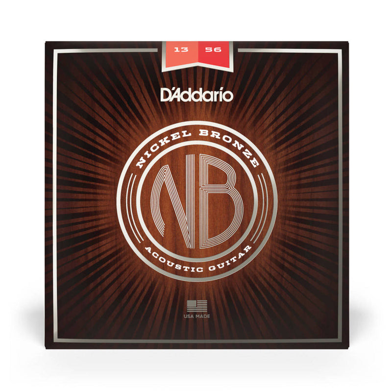 D'Addario NB1356 Nickel Bronze Acoustic Guitar Strings - Medium 13-56