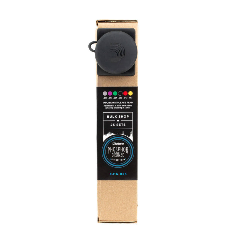 D'Addario EJ16-B25 Phosphor Bronze acoustique Guitare Crises Lumières - 25 ensembles de vrac