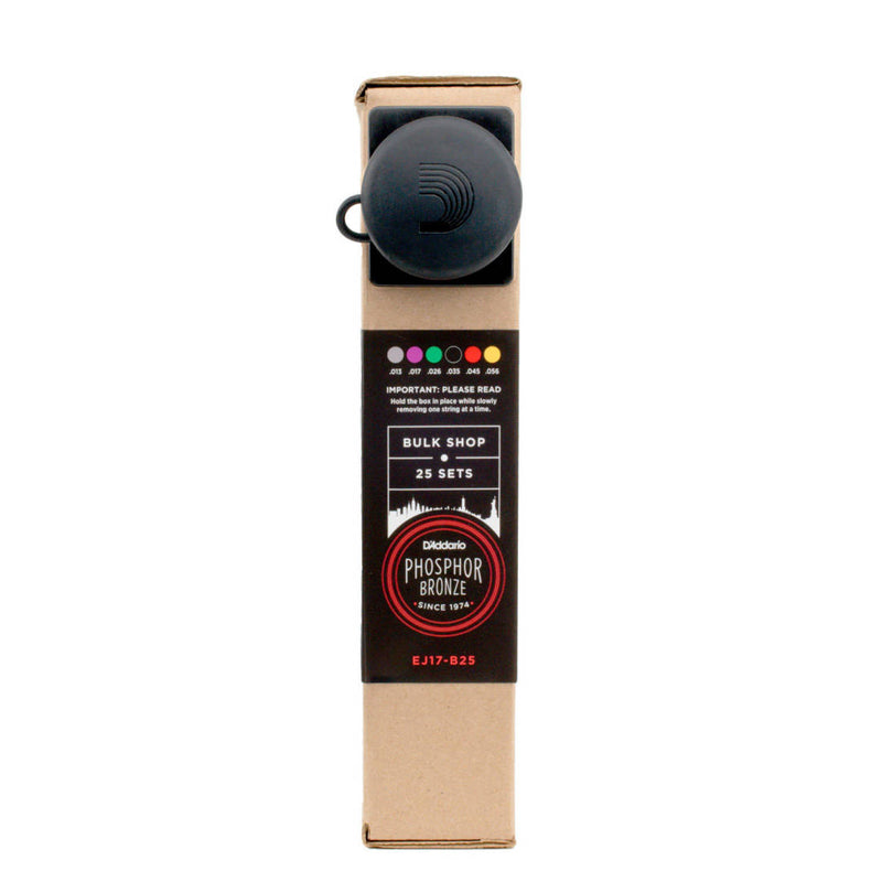 D'Addario EJ17-B25 Phosphore Bronze acoustique Strings Medium 13-56 - 25 ensembles de vrac
