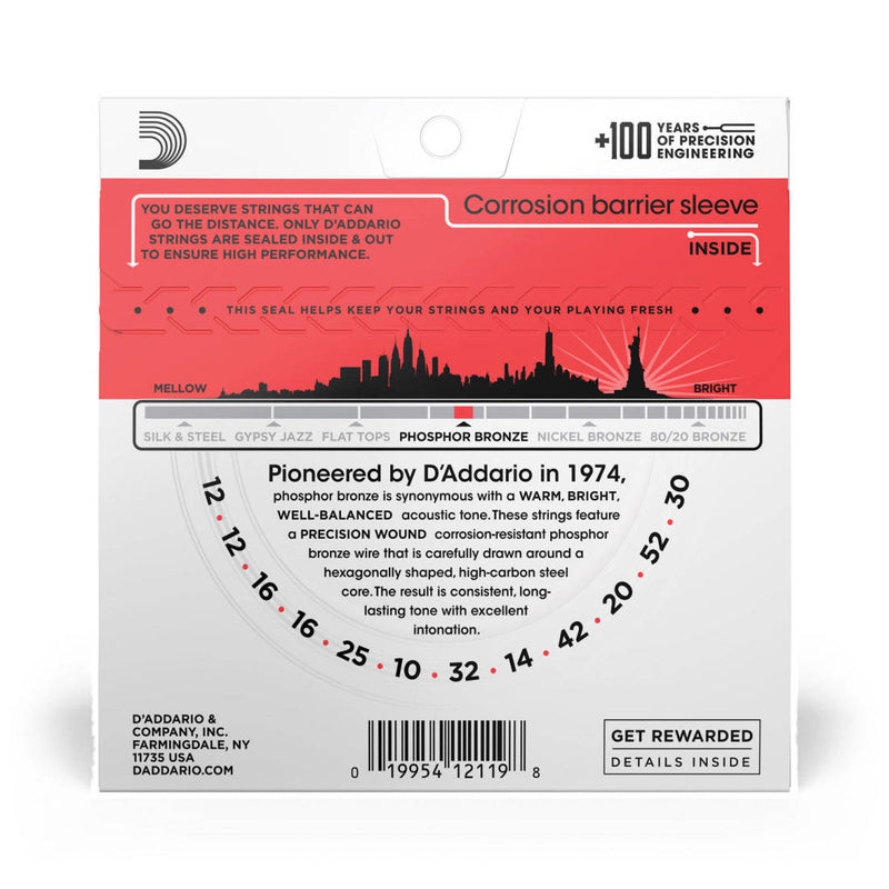 D'Addario EJ39 Phosphor Bronze 12-String Medium 12-52