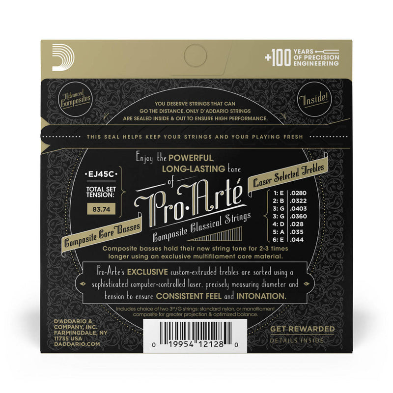 D'Addario EJ45C Pro Arte Composite Normal