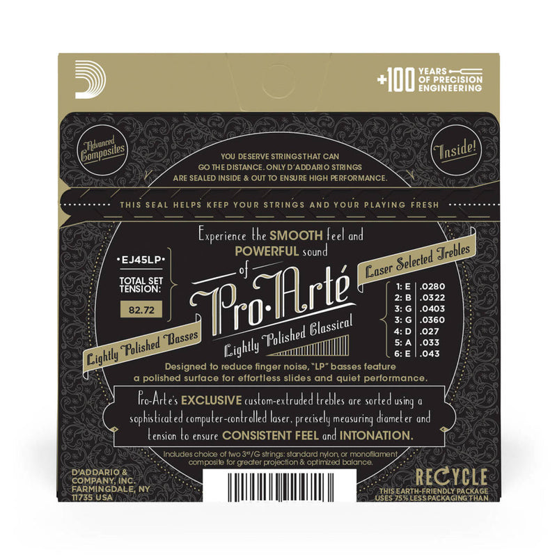 D'Addario EJ45LP Pro Arte Composites Lightly-Polished Classical Guitar Strings Normal 28-43