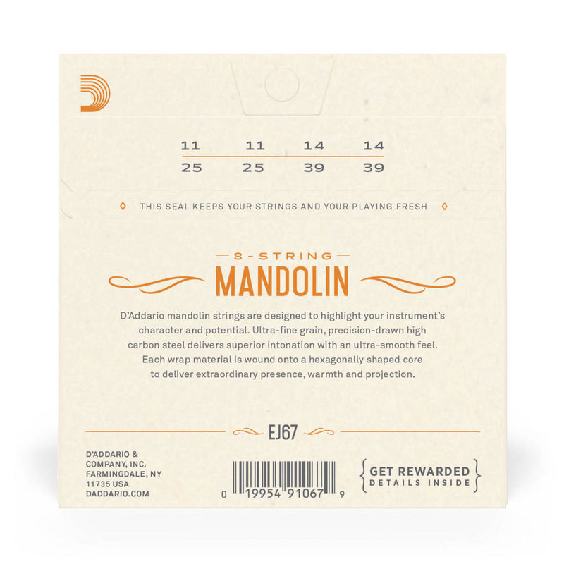 D'Addario EJ67 Nickel Mandolin Strings Medium 11-39