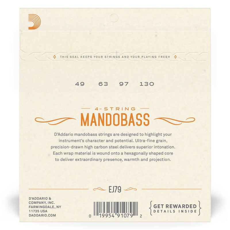 D'Addario EJ79 Copper Mandobass Strings 49-130