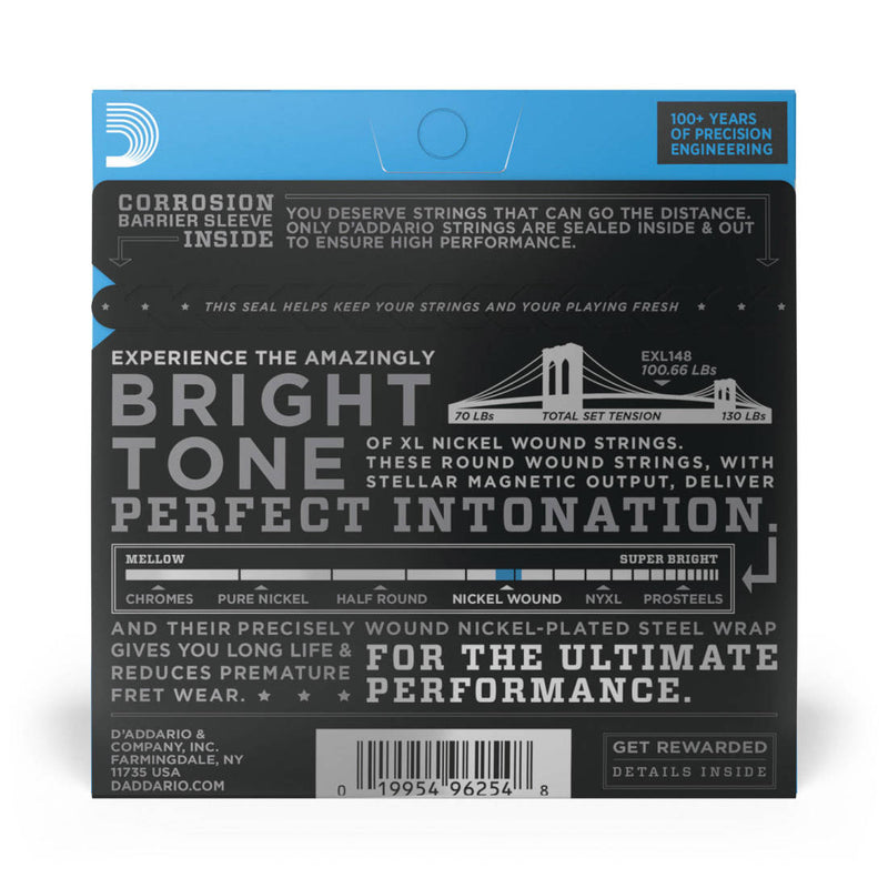 D'Addario EXL148 Xl Electric Guitar Strings Xtra Heavy 12-60