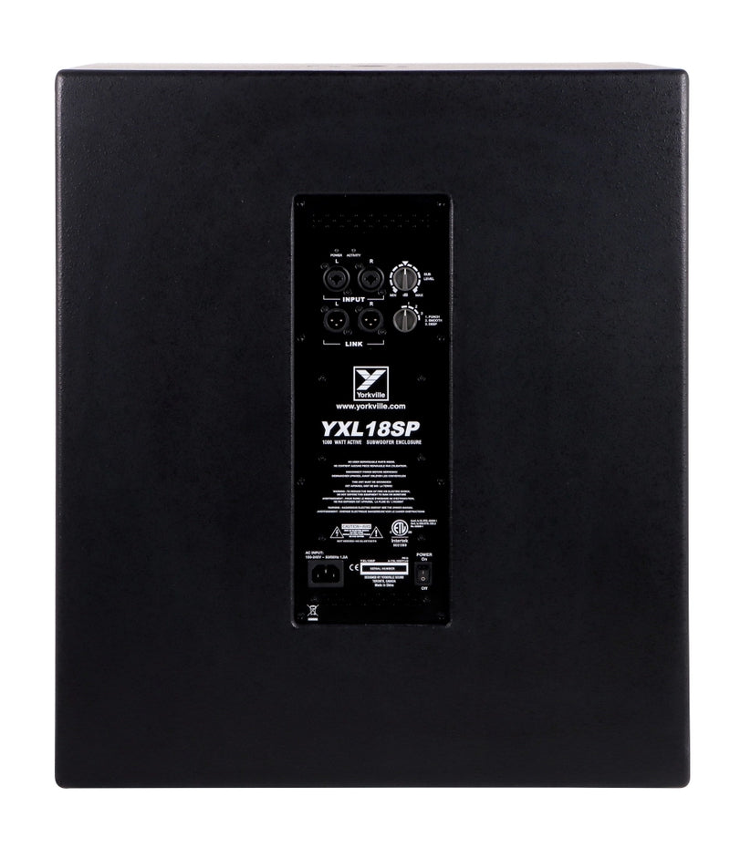 Yorkville YXL18SP 18 In 1000 Watt Powered Subwoofer - 18"